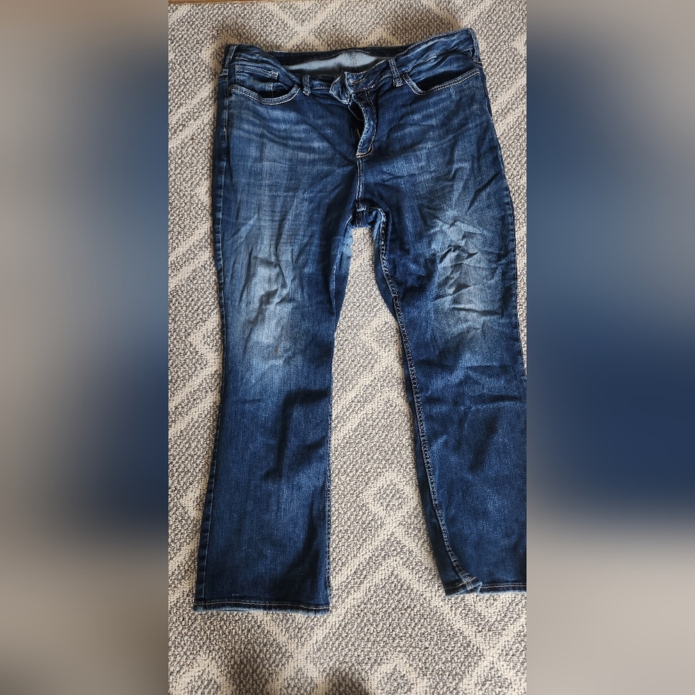 Silver Jeans Dark Blue Straight Leg Women's Jeans